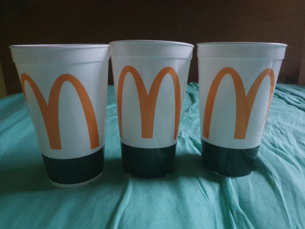 McDonalds drink bekers, Overige materialen, Ophalen of Verzenden, Zo goed als nieuw, Overige stijlen