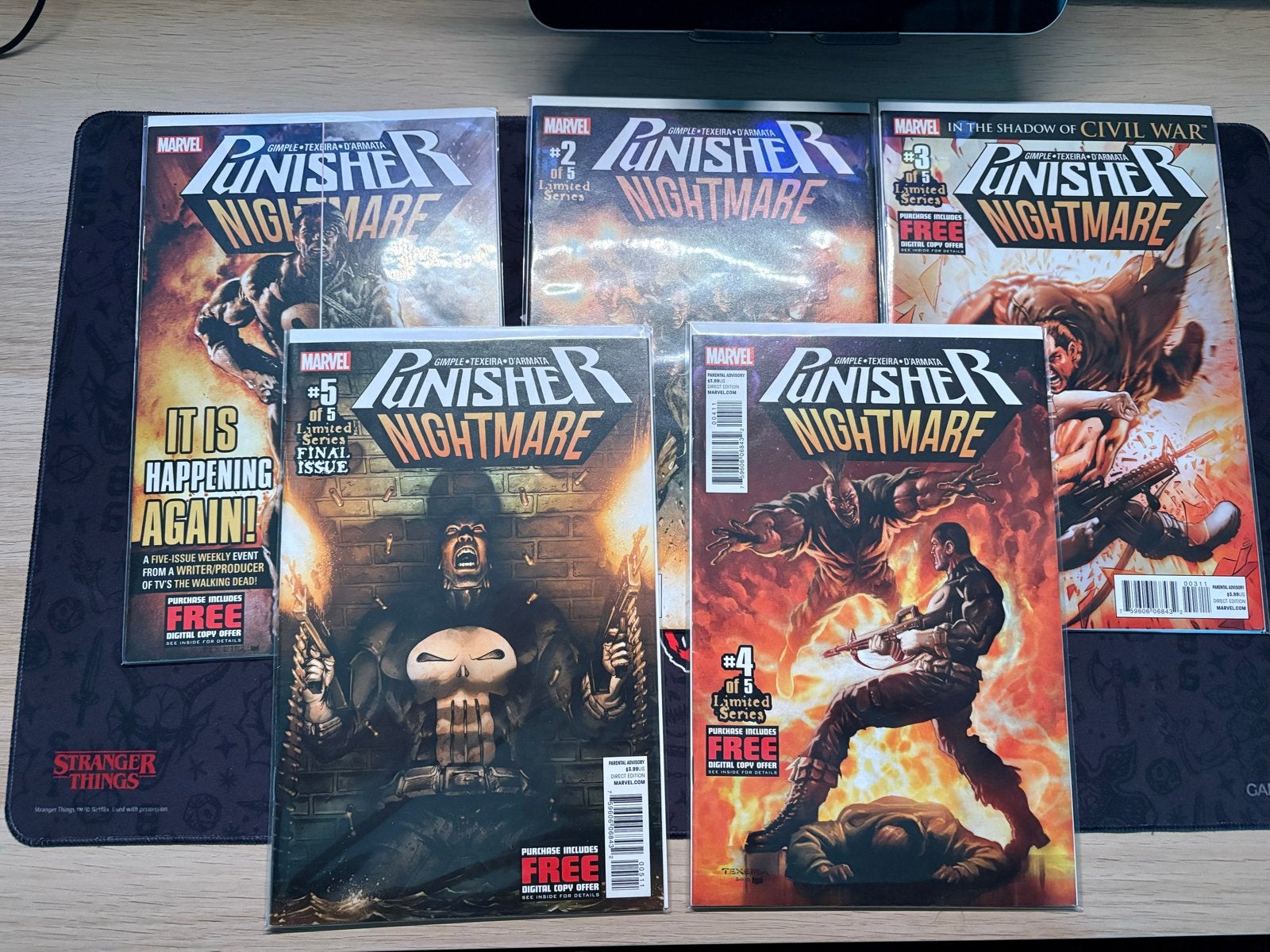 Punisher Nightmare Complete Serie (5 Comics), Boeken, Strips | Comics, Zo goed als nieuw, Complete serie of reeks, Amerika, Ophalen of Verzenden