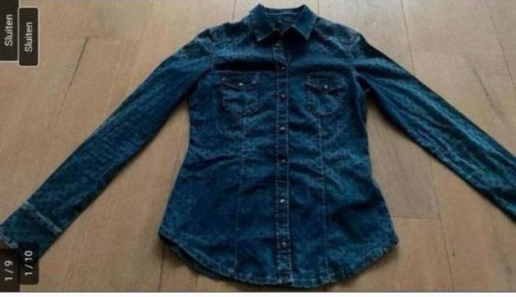 Liu jo spijkerblouse S nieuwstaat sterren, Ophalen of Verzenden, Zo goed als nieuw, Maat 36 (S), Blauw