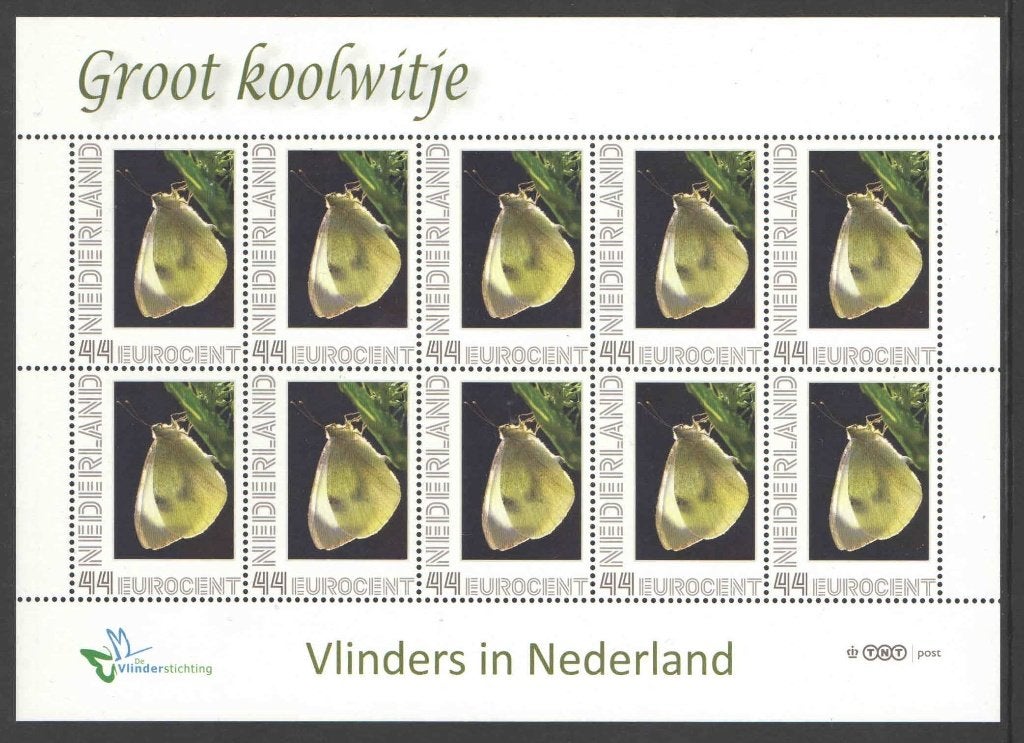 Postzegels Vlinders in Nederland: Groot koolwitje, Postzegels en Munten, Ophalen of Verzenden, Na 1940, Postfris