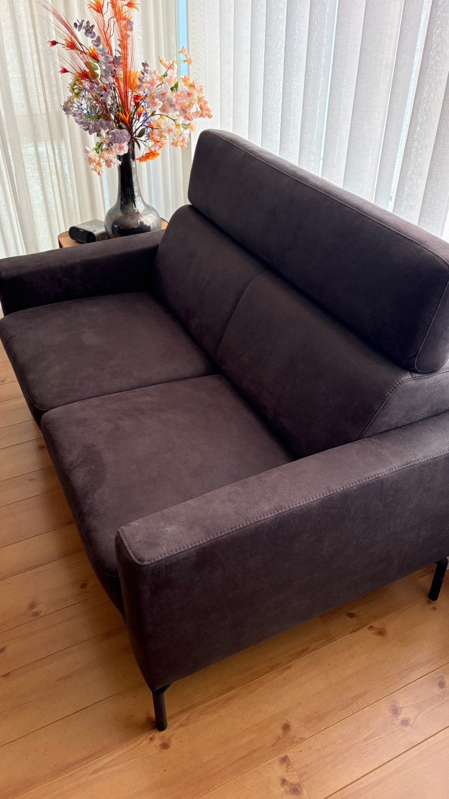 Nieuwe Tweepers.bank (microleder), verstelbare zitdiepte, Ophalen, Overige materialen, 75 tot 100 cm, Rechte bank