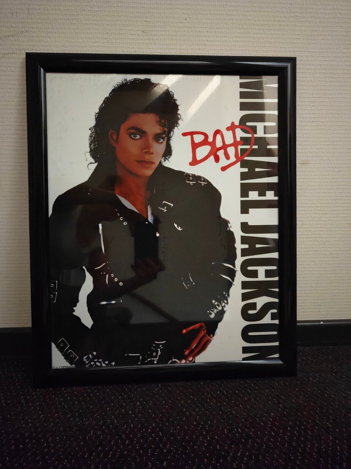 Michael Jackson Bad Albumhoes Poster - Ingelijst, Ophalen of Verzenden, Poster, Artwork of Schilderij