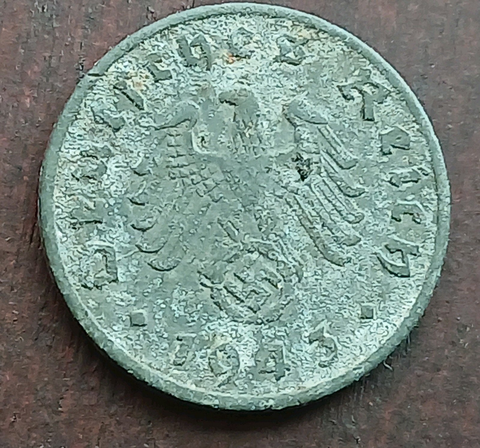 Nazi Duitsland 1 Reichspfennig 1943G Oude Munt WO2 Swastika, Ophalen of Verzenden, Duitsland