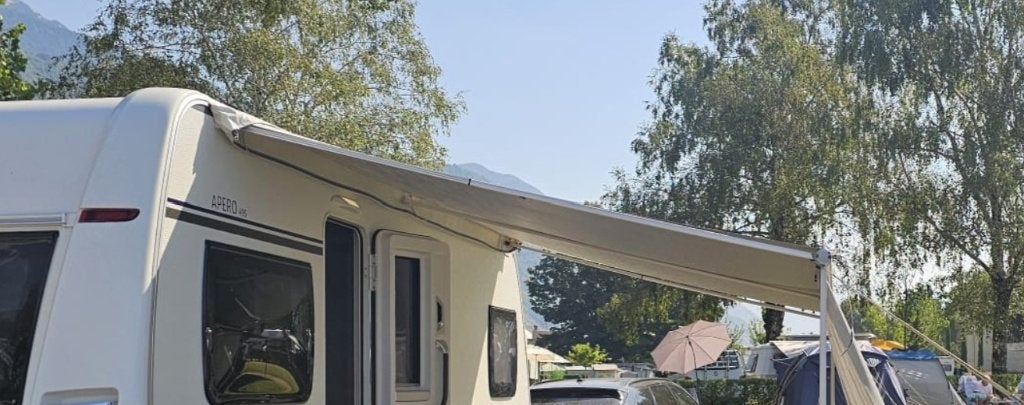 Thule Omnistor 1200 450 Mystic Grey zakluifel incl sunscreen, Caravans en Kamperen, Voortenten en Luifels, Ophalen of Verzenden