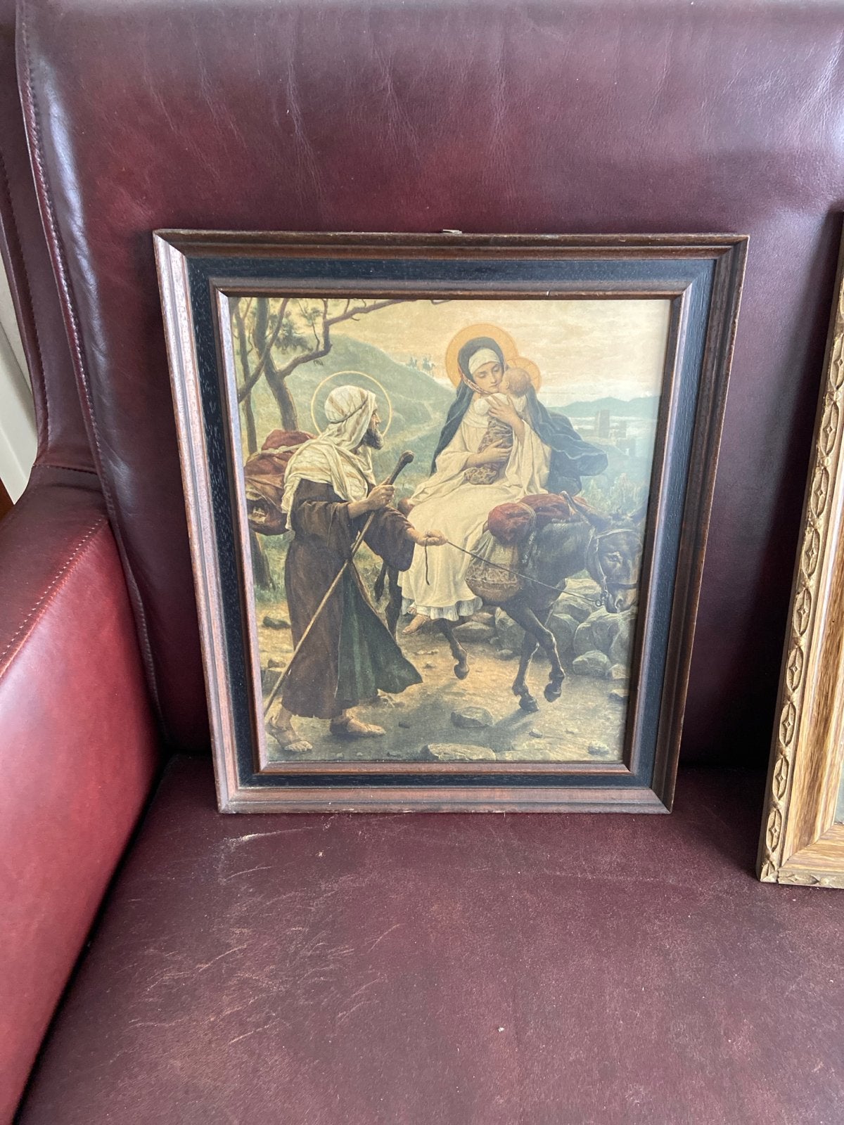 Set van 3 Oude Religieuze Prenten in Lijst, Achter glas, Portret of Personen, Ophalen of Verzenden, Klassiek