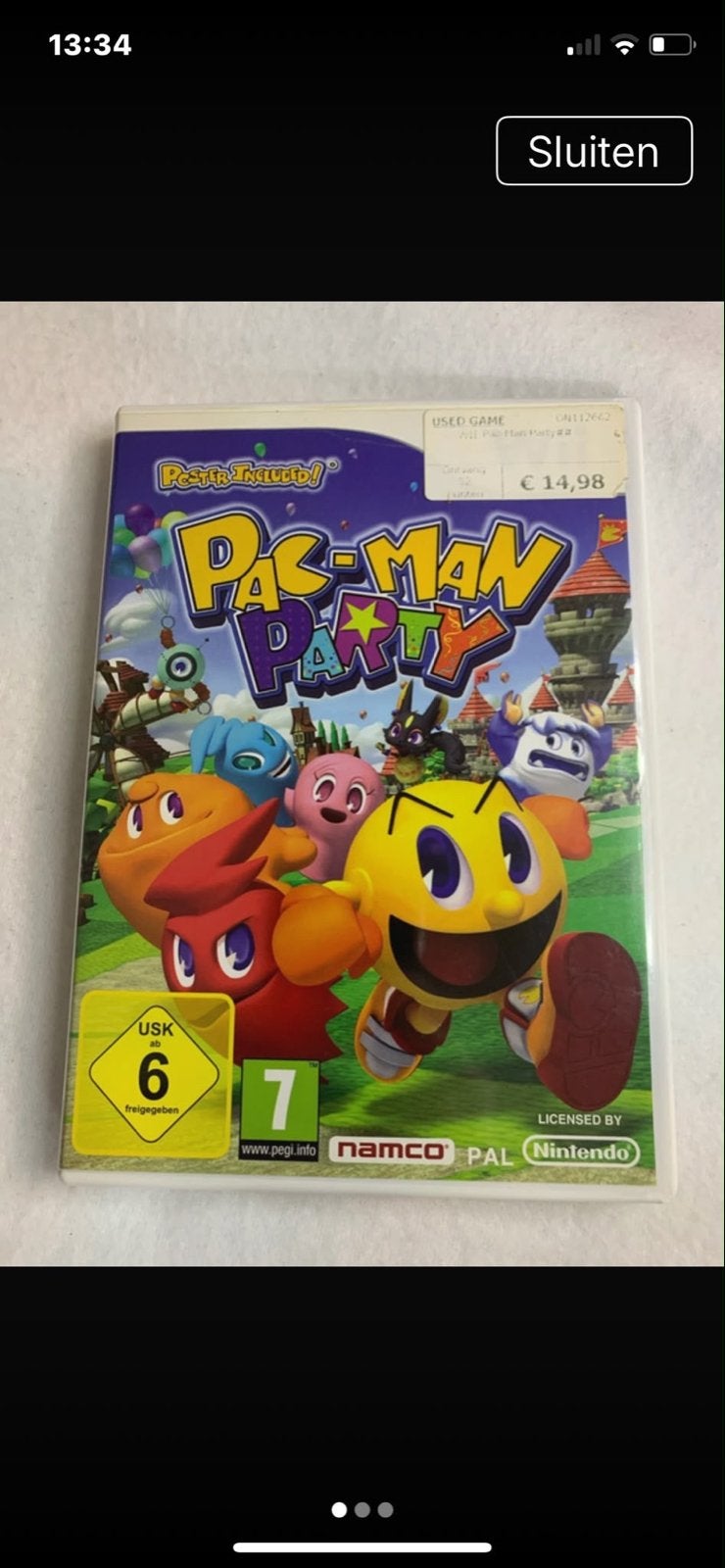 Pac-Man Party Wii - Avontuurlijk feestplezier voor iedereen!, Spelcomputers en Games, Gebruikt, Overige genres, Eén computer, Ophalen of Verzenden