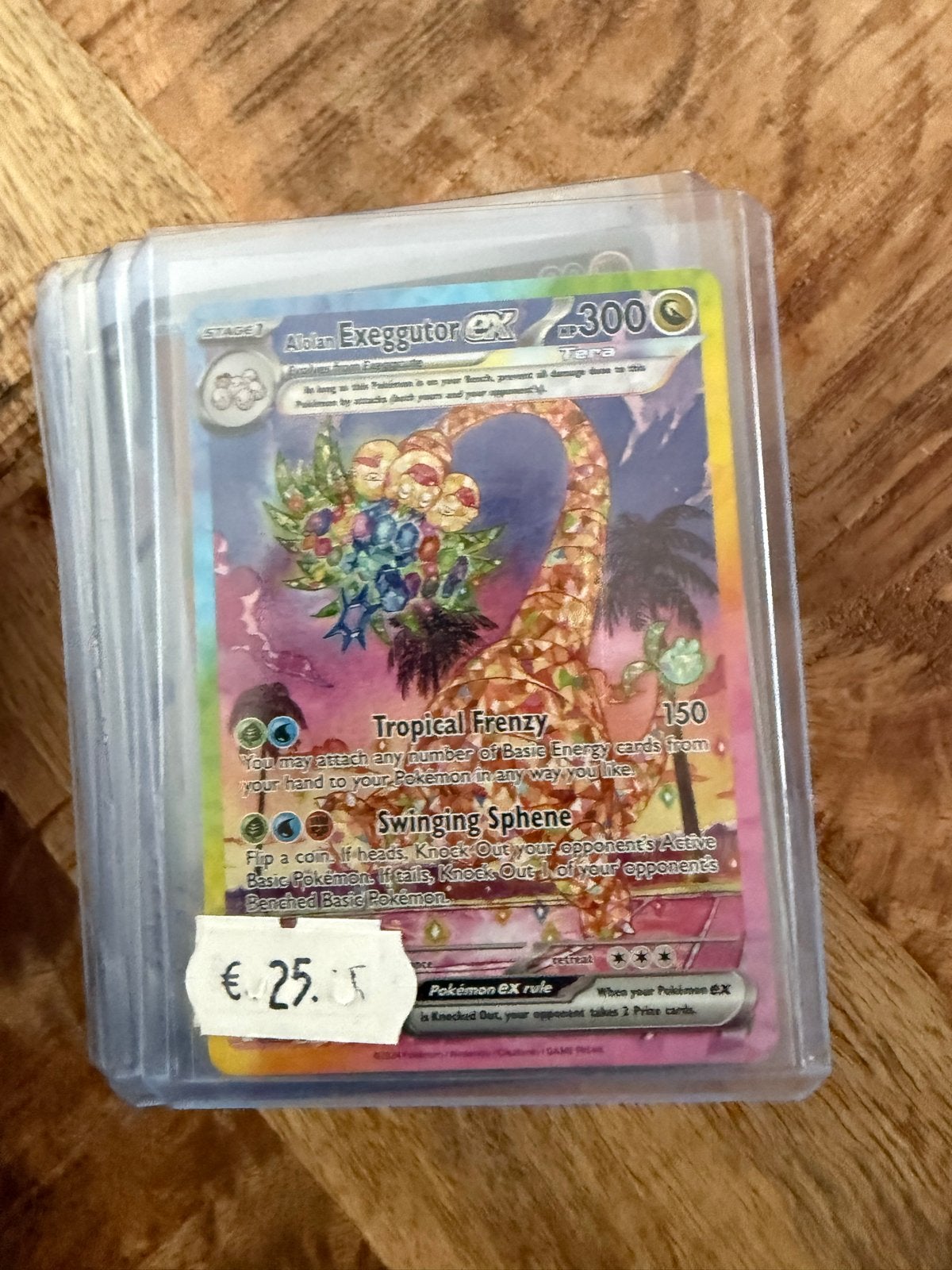 Alolan Exeggutor GX Pokémon kaart - Zeldzaam en Foil, Ophalen of Verzenden, Zo goed als nieuw, Losse kaart, Foil