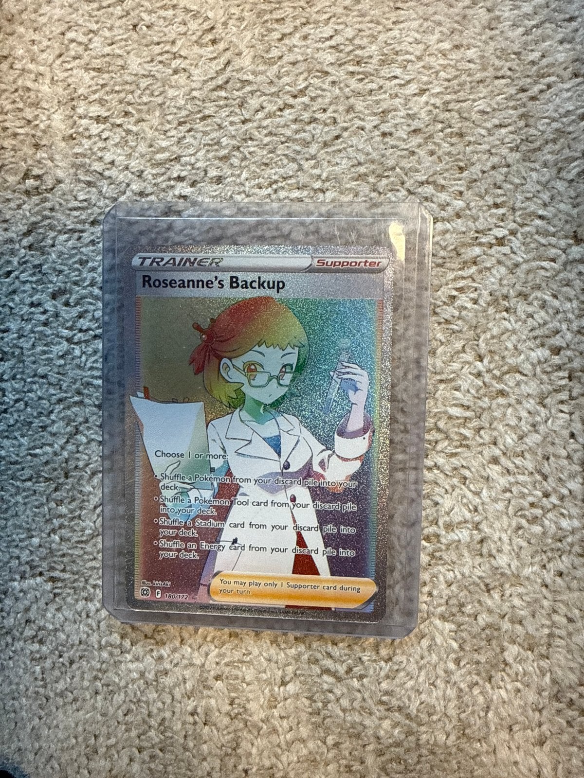 Pokémon TCG: Roseanne's Backup (Full Art) - Zo goed als nieu, Ophalen of Verzenden, Zo goed als nieuw, Losse kaart, Foil