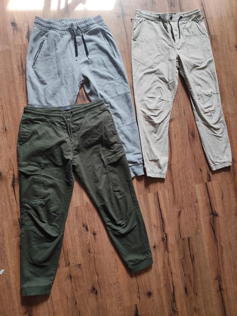 3 Herenbroeken maat L, Ophalen of Verzenden, Zo goed als nieuw, Beige
