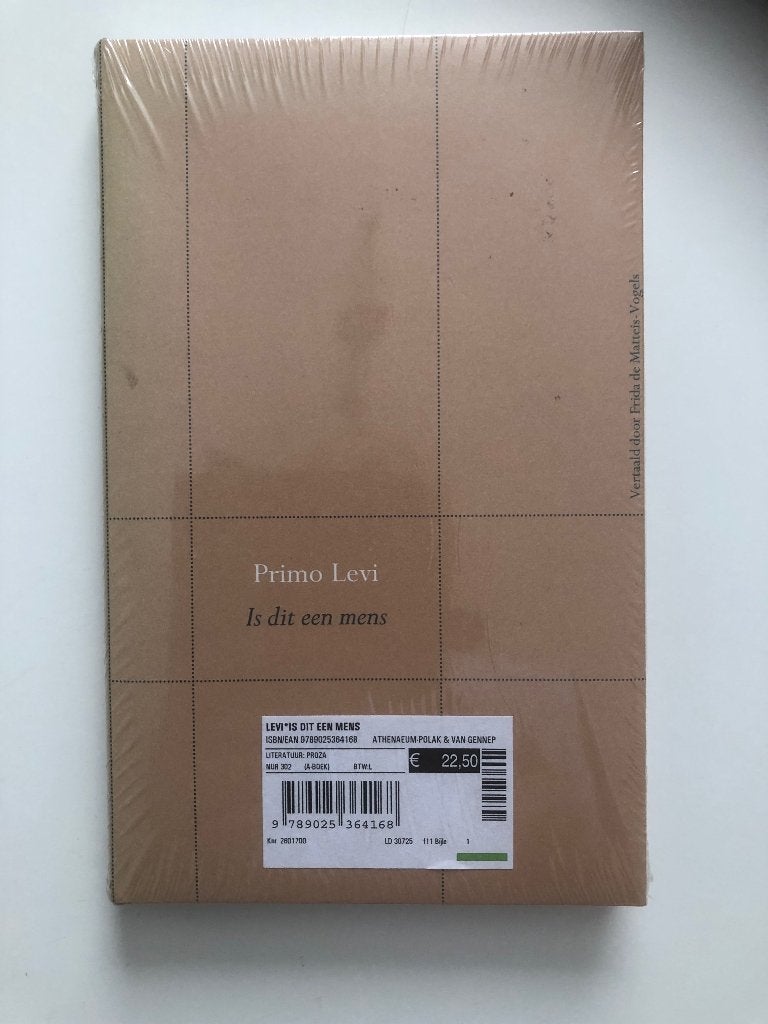 Primo Levi - Is dit een mens | NIEUW in folie, Ophalen of Verzenden, Nieuw, Europa overig