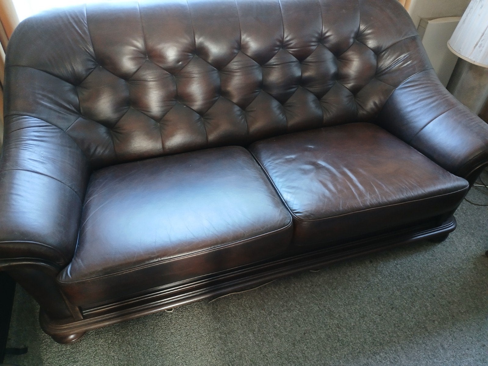 leren bankstel, Ophalen, 75 tot 100 cm