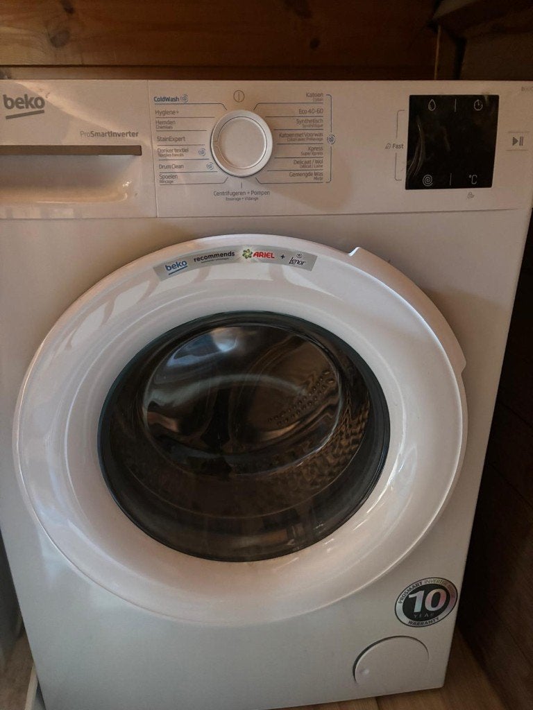 Beko BM3WFU37412CW EnergySpin 7KG, Ophalen, Minder dan 85 cm, Zo goed als nieuw, Voorlader