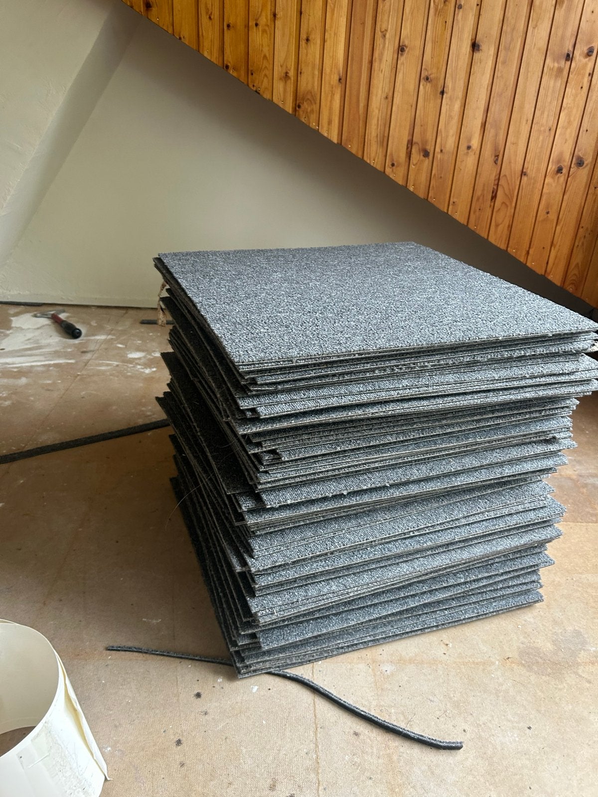Blauwe tapijttegels - Ideaal voor kantoor of huis, Ophalen, Minder dan 50 cm, Gebruikt, Vierkant