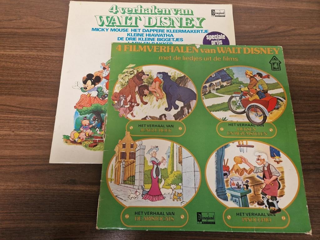 2 lp's met Walt Disney verhalen, Ophalen of Verzenden, Verhaal of Sprookje, 12 inch, 1970 - 1979