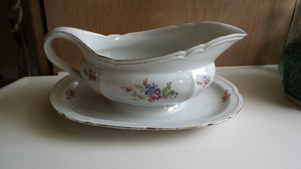 Brocante sauskom, Gebruikt, Ophalen of Verzenden, Kom(men), Overige stijlen
