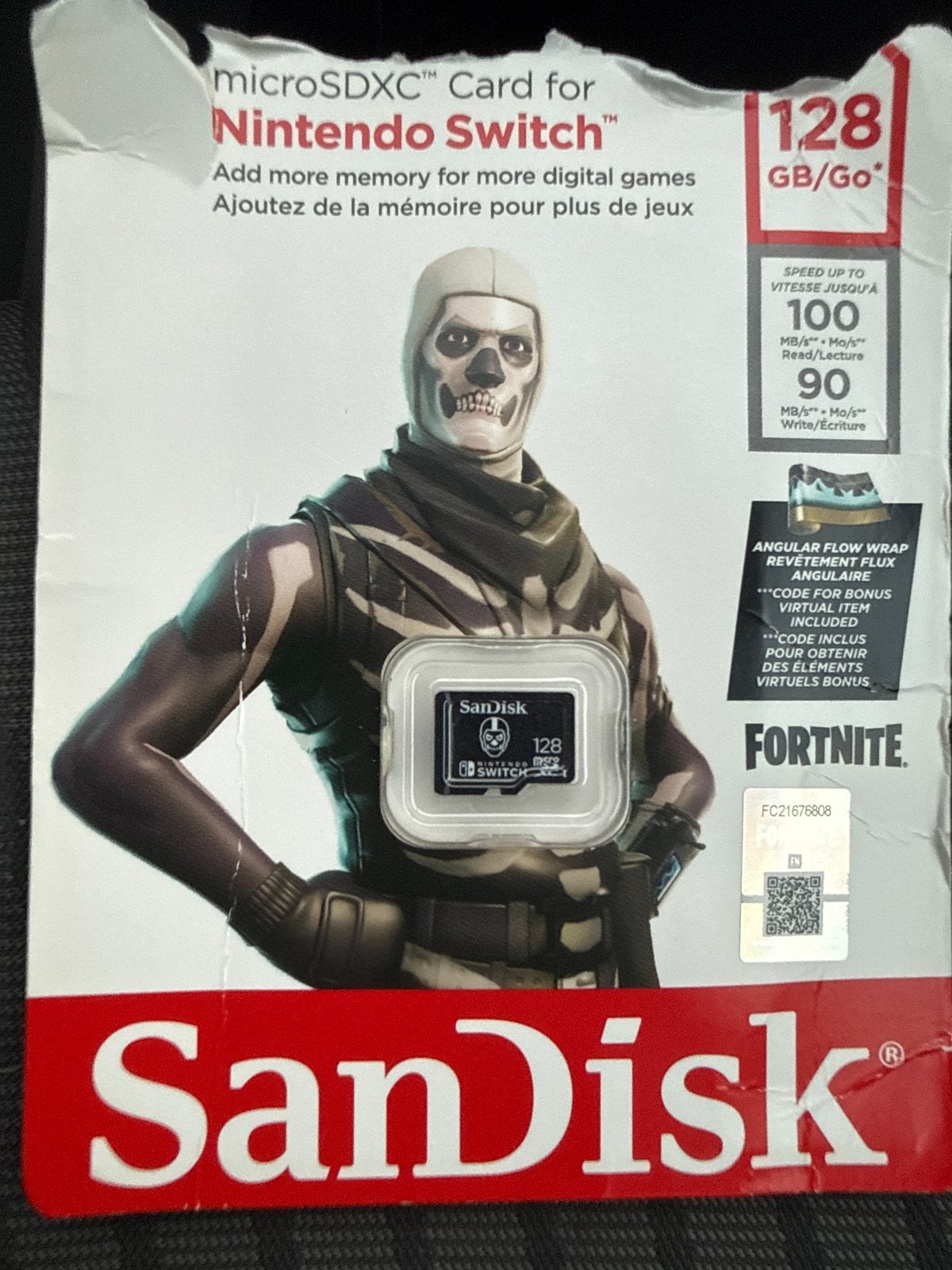 SanDisk microSDXC 128GB voor Nintendo Switch Fortnite, Ophalen, Zo goed als nieuw, Met 1 controller