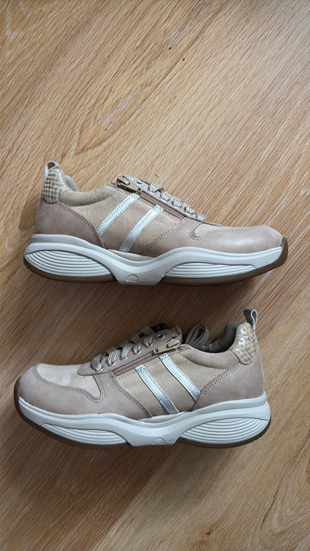 Taupe beige sneakers Xsensible Stretchwalker, mt 5,5 ca 38,5, Verzenden, Beige, Nieuw, Sneakers of Gympen