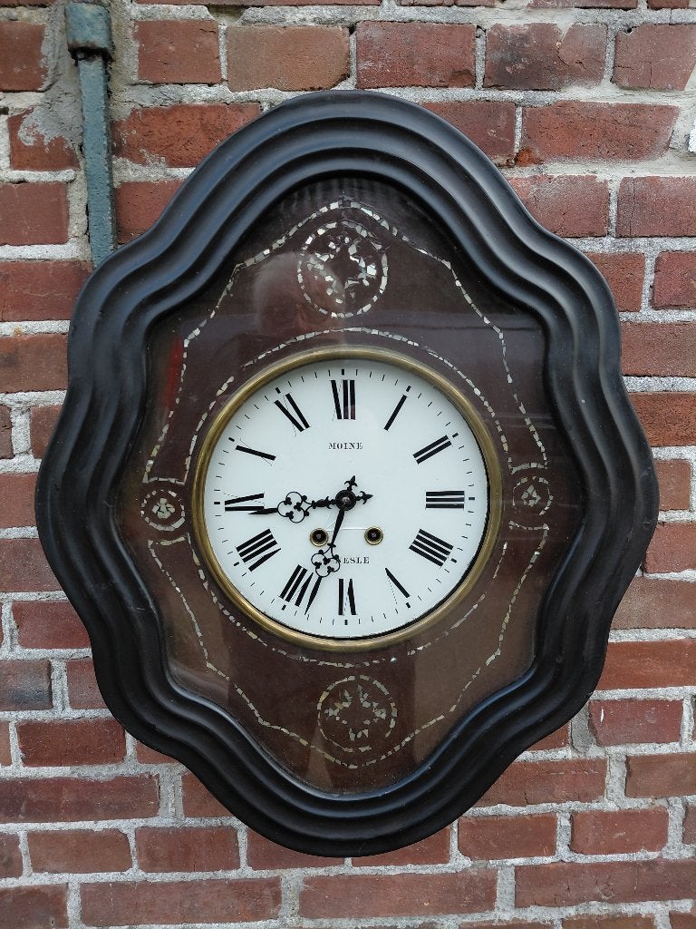 Antieke Franse klok, Oeil -de- Boeuf., Ophalen of Verzenden