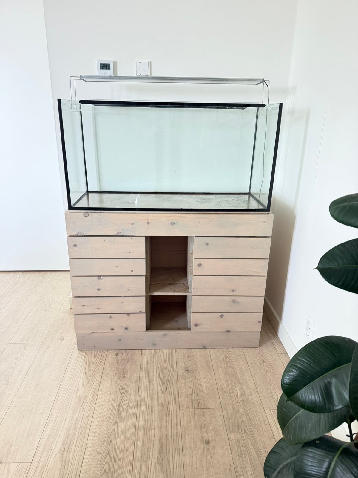 Aquarium 100x40x50 inc. Meubel en Twinstar 3 lamp, Ophalen, Gebruikt, Leeg aquarium