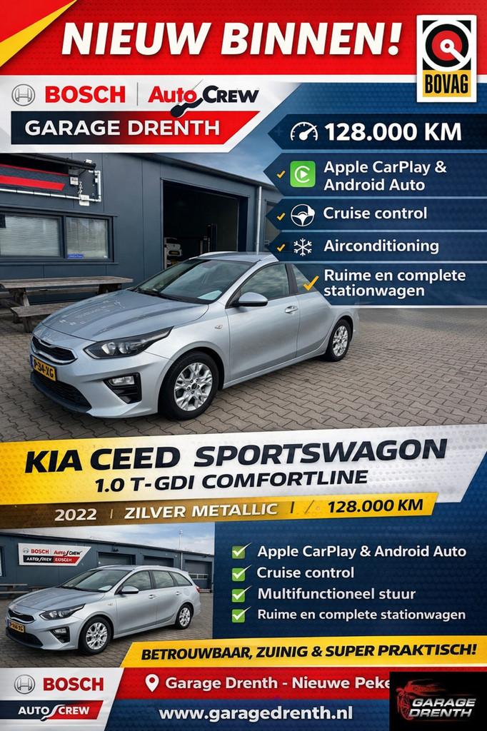 Kia Ceed Sportswagon 1.0 T-GDi ComfortLine, Auto's, Kia, Bedrijf, Te koop, (Pro) Cee d, ABS, Achteruitrijcamera, Adaptive Cruise Control