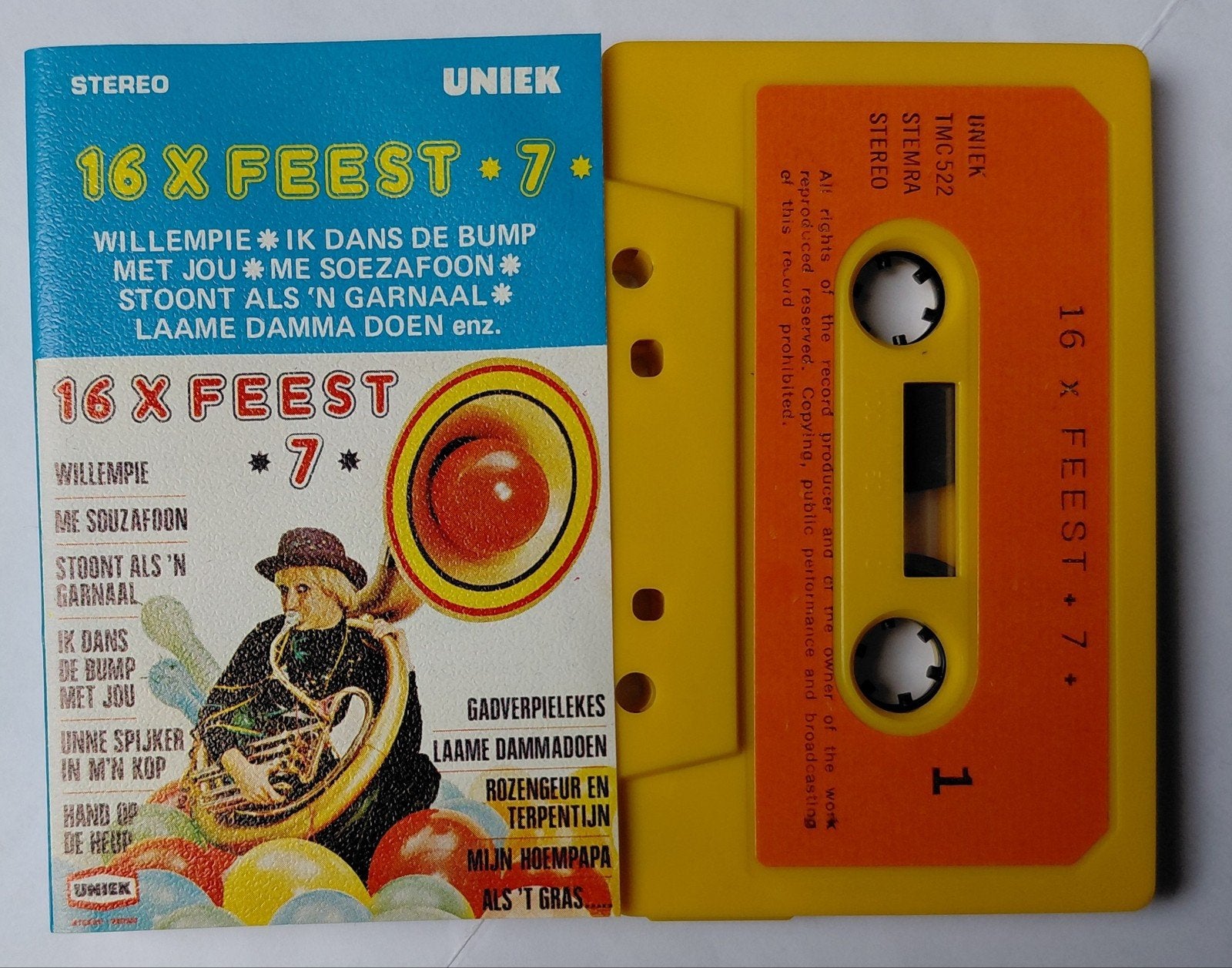 TMC  - 522. ( Uniek ) * 16x Feest •7• *, Ophalen of Verzenden, Zo goed als nieuw, 1 bandje