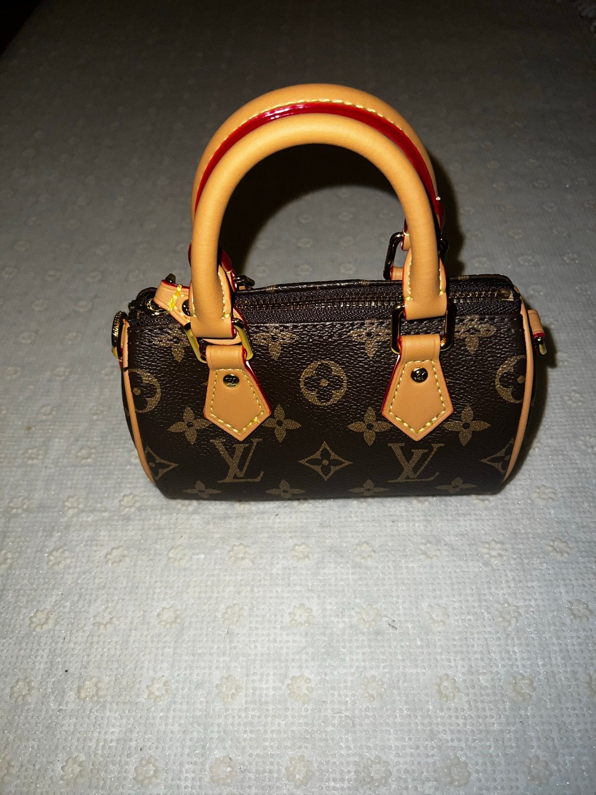 Louis Vu1tton Nano Speedy Monogram Handtas, Sieraden, Tassen en Uiterlijk, Ophalen of Verzenden, Zo goed als nieuw, Bruin, Handtas