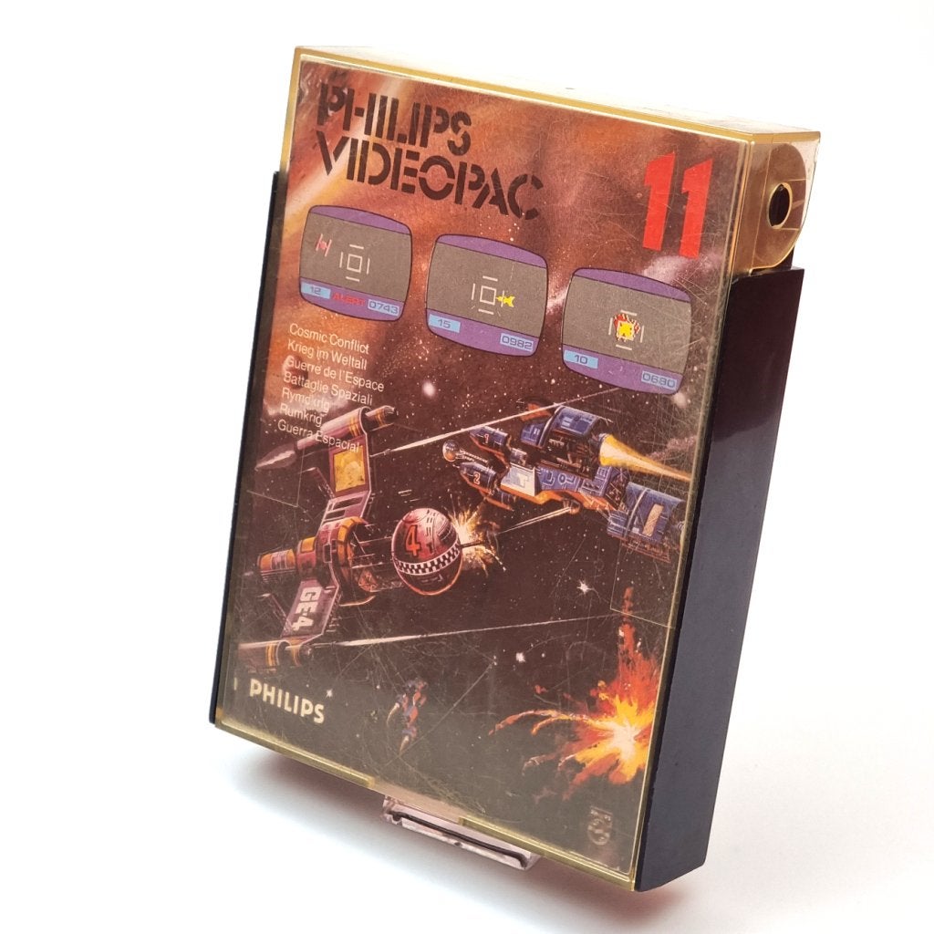 Philips Videopac: 11. Cosmic Conflict, Philips, Gebruikt, Support@philips.com, Philips Center
Amstelplein 2
1096 BC Amsterdam
Netherlands