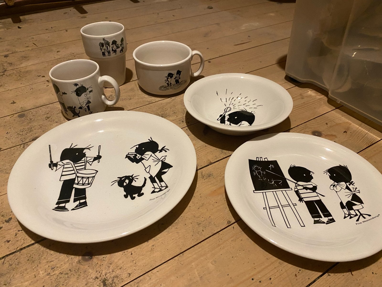 Vintage Jip en Janneke Ontbijtset (Aardewerk), Ophalen of Verzenden