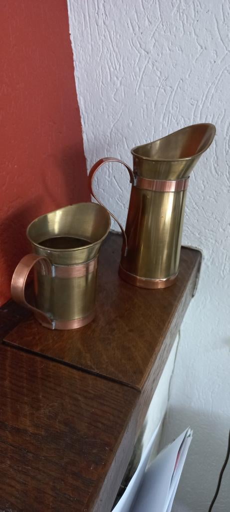 Handgemaakte Koperen en Messing Vazen - Moederdag Cadeau, Antiek en Kunst, Ophalen of Verzenden