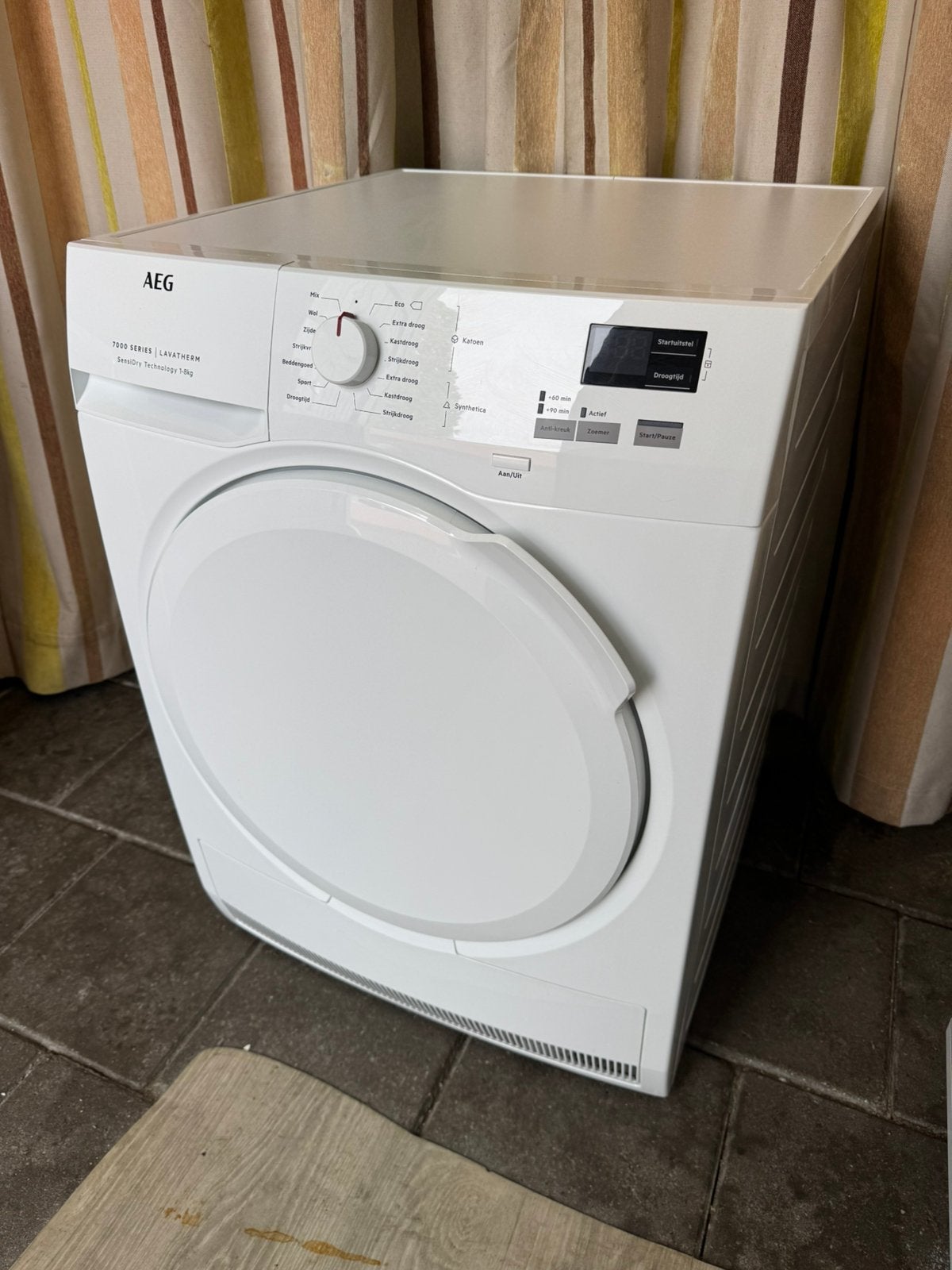 Zuinige Droger | AEG | tot 8KG | Warmtepomp | Waterreservoir, Witgoed en Apparatuur, Wasdrogers, Ophalen, 6 tot 8 kg, Gebruikt