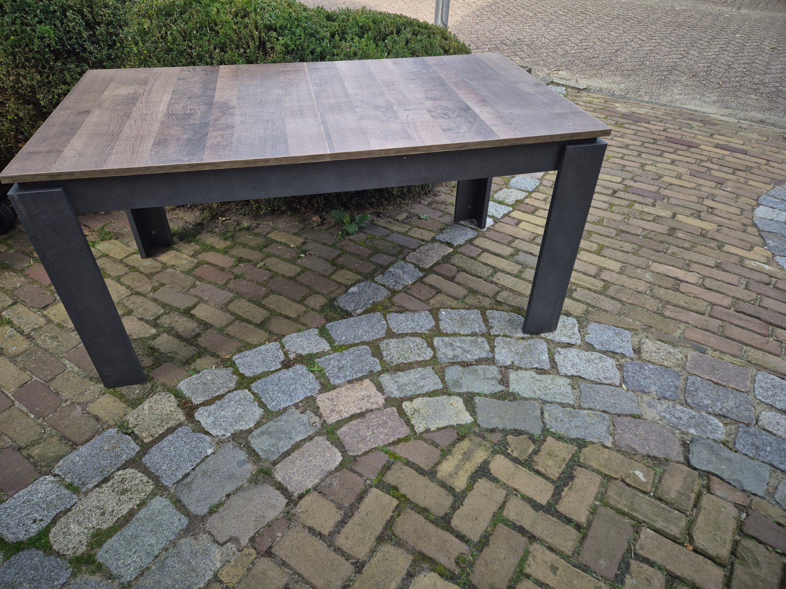 gratis uitschuifbare eettafel met tussenstuk, Gebruikt, 50 tot 100 cm, 150 tot 200 cm, Rechthoekig