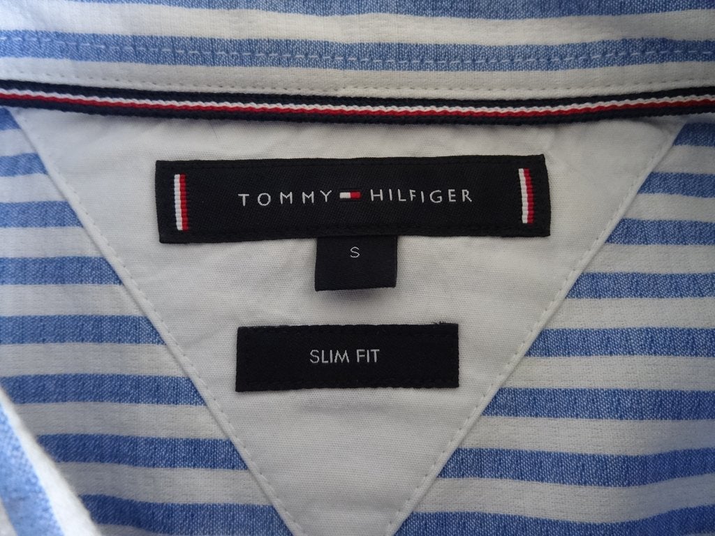 Tommy HIlfiger herenoverhemd mt S - 100 % katoen, Halswijdte 38 (S) of kleiner, Tommy Hilfiger, Zo goed als nieuw, Verzenden