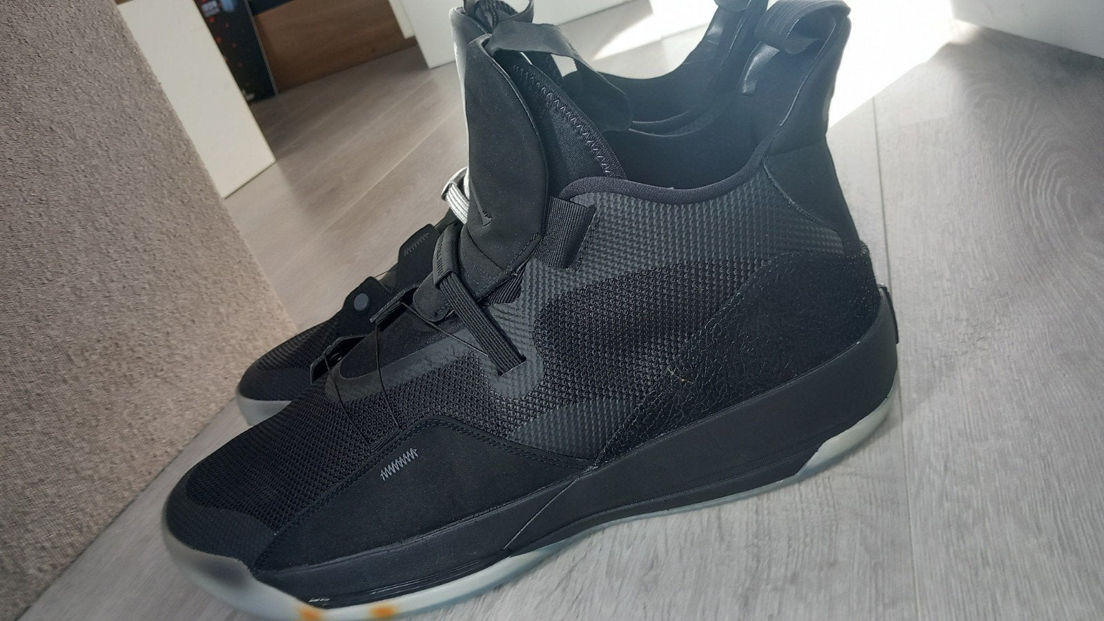 Nike Air Jordan 33 Zwarte Sneakers Maat 50.5, Ophalen of Verzenden, Zo goed als nieuw, Zwart