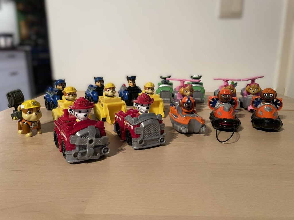 Paw patrol - verzameling pups in hun voertuigen, Ophalen of Verzenden, Gebruikt