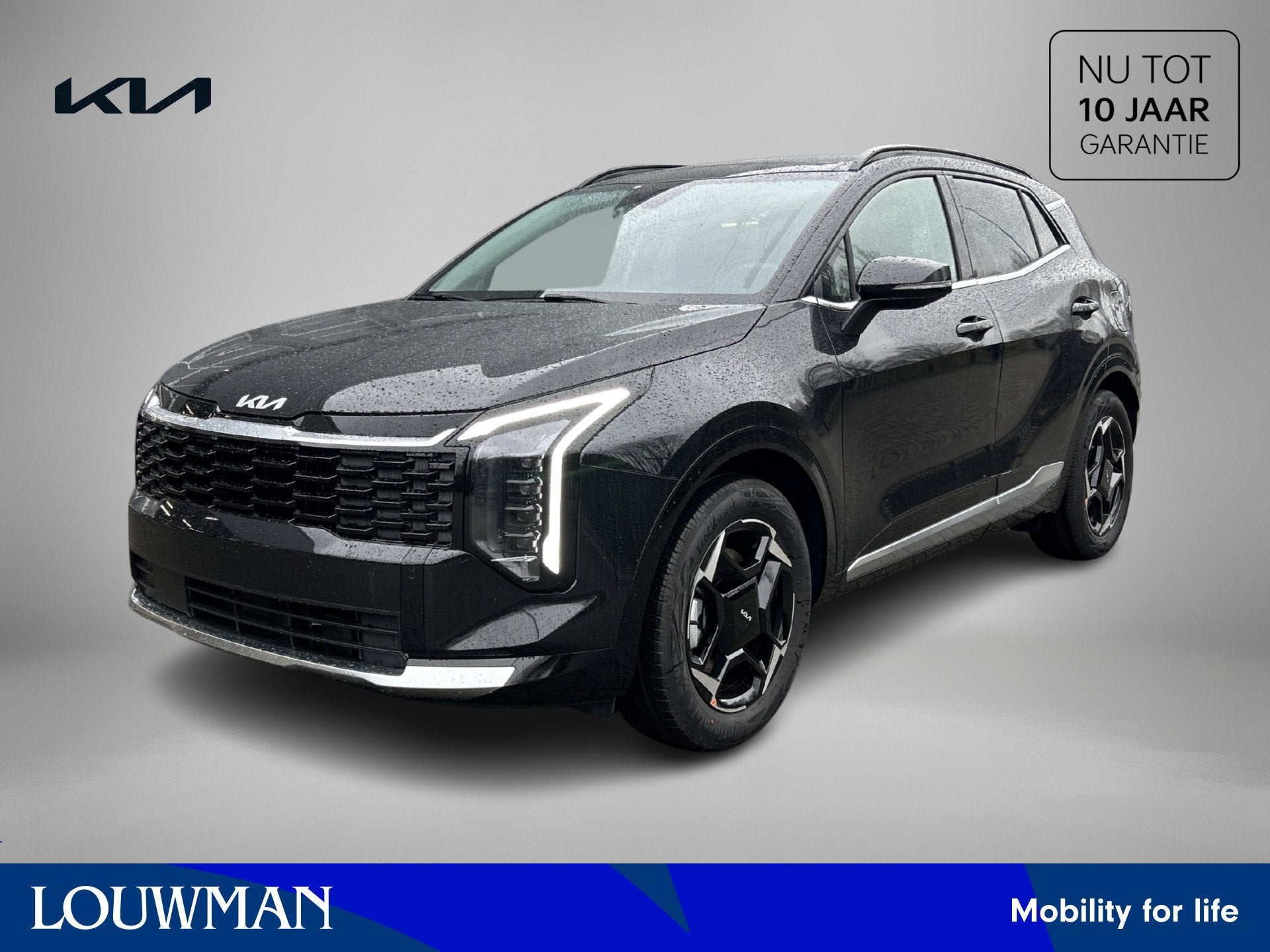 Kia Sportage 1.6 T-GDi Hybrid DynamicPlusLine (bj 2026), Auto's, Automaat, 12 maanden, Metallic lak, Zwart