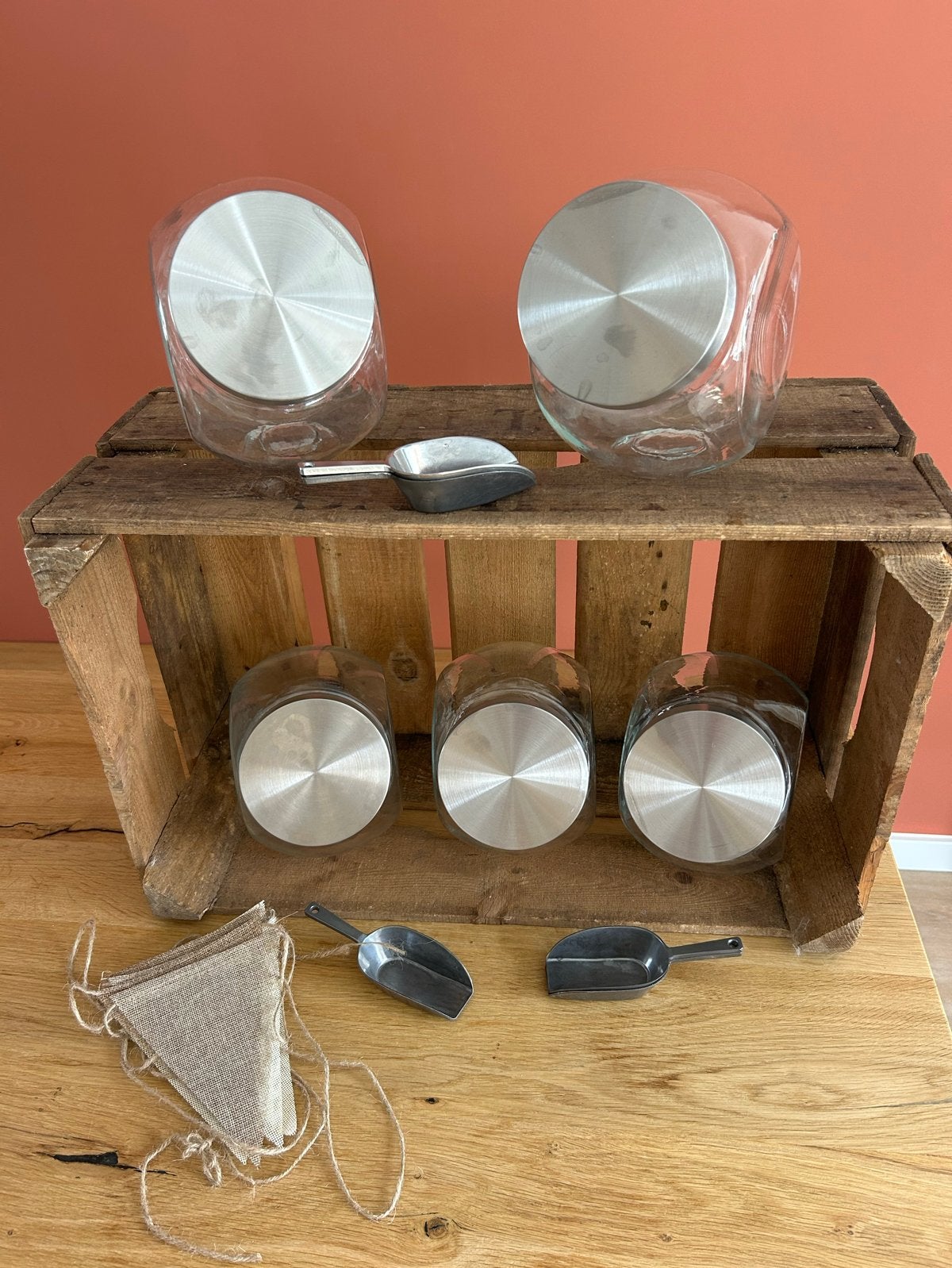 Te huur: Complete candybar voor bruiloft of feest, Ophalen, Zo goed als nieuw, Feestartikel, Geboorte of Huwelijk