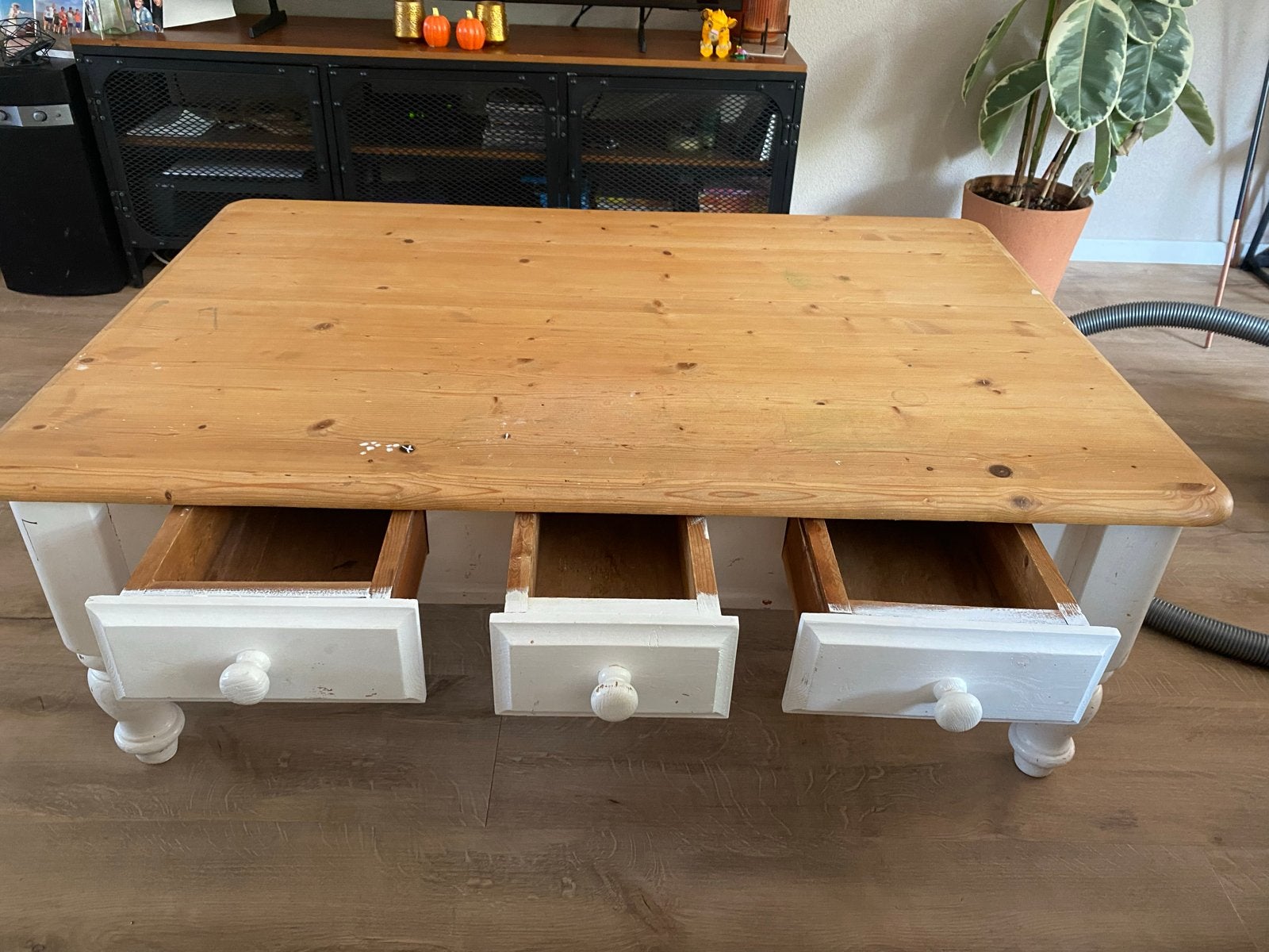 Salontafel met lades, 120x80 cm, Huis en Inrichting, Ophalen, Gebruikt, 100 tot 150 cm, 50 tot 100 cm