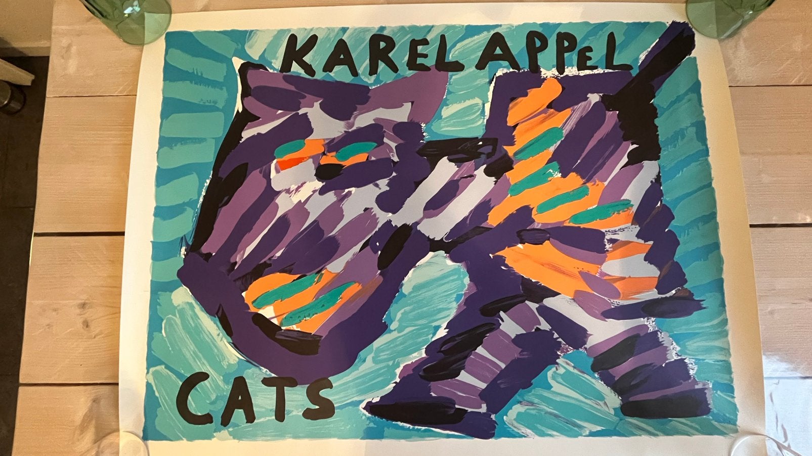 Karel Appel zeefdruk Cats, Ophalen of Verzenden
