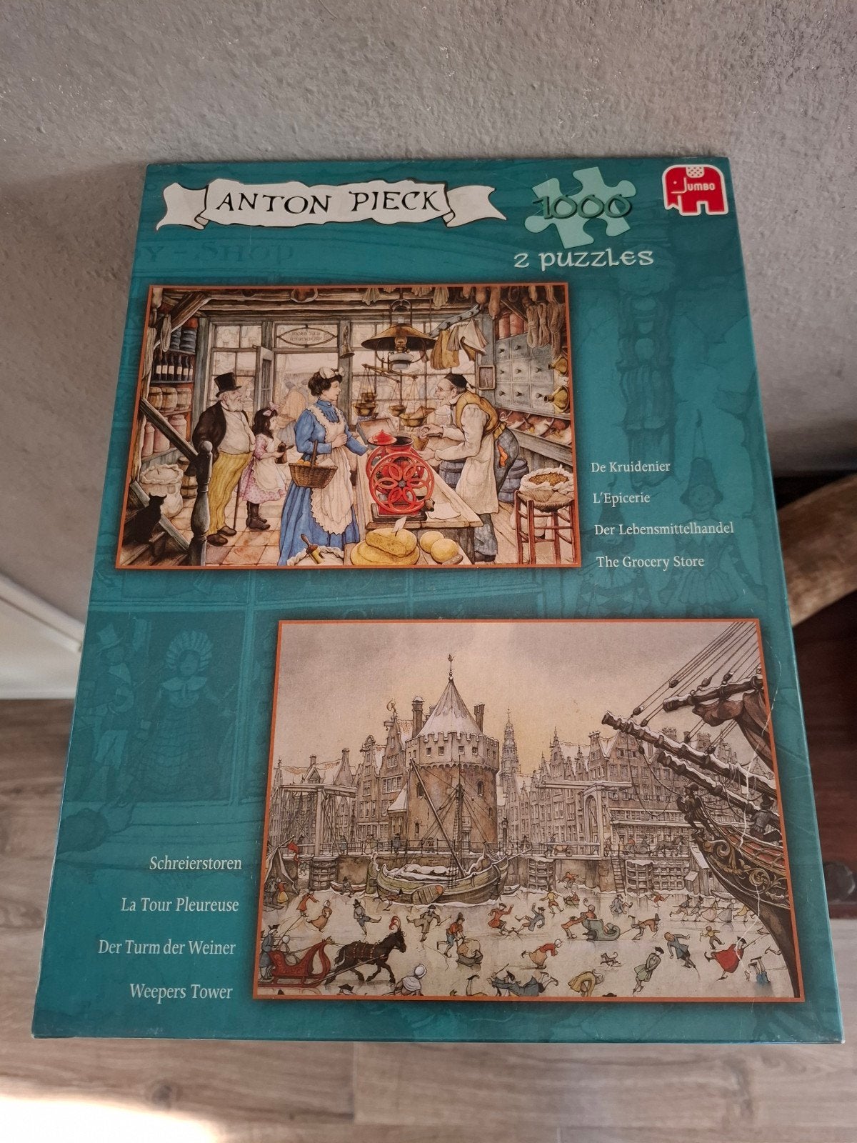 Anton Pieck Jumbo Legpuzzel 2x 1000 stukjes, Ophalen of Verzenden, 500 t/m 1500 stukjes, Zo goed als nieuw, Legpuzzel