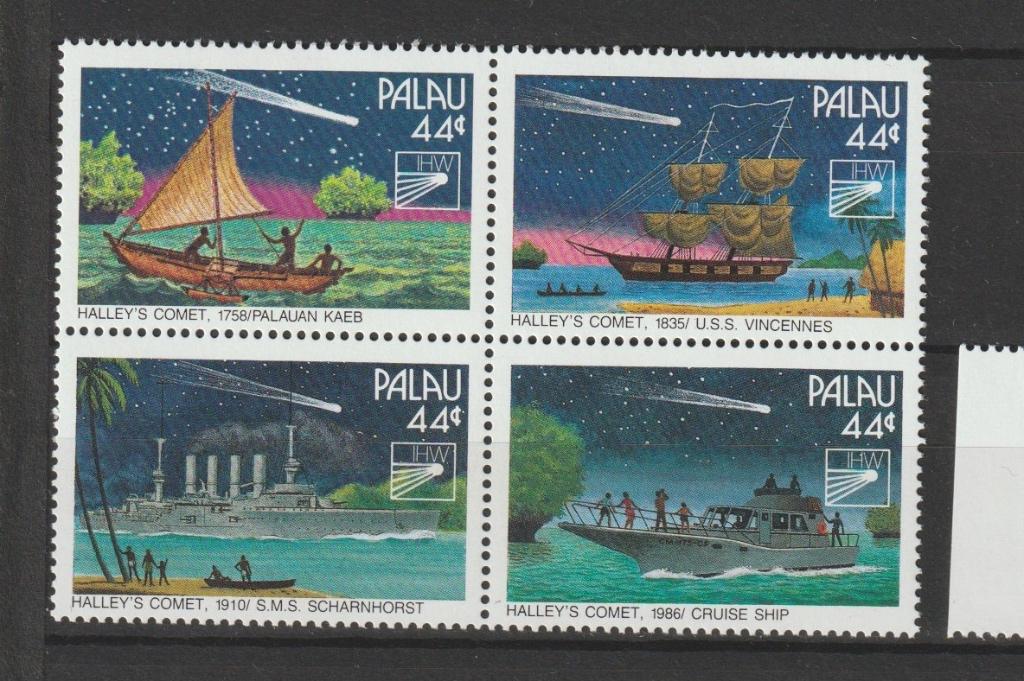 TSS Kavel 900183 Palau  Pf met plakker minr 97-100 Halley, Postzegels en Munten, Ophalen, Postfris