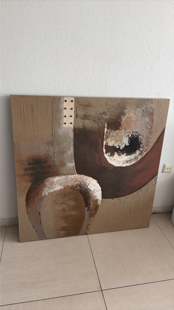 Gratis abstract schilderij - 1m x 1m, Antiek en Kunst, Kunst | Schilderijen | Abstract, Ophalen