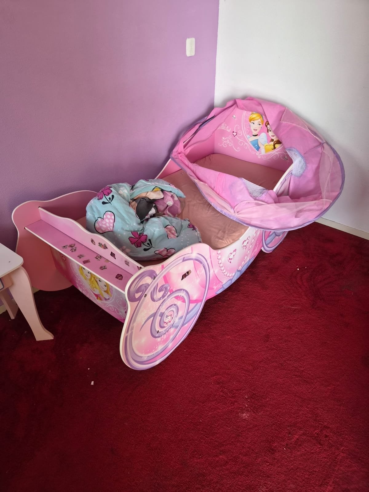 Mooi roze prinsessenbed voor meisjes, Ophalen, Gebruikt, 80 cm, 200 cm