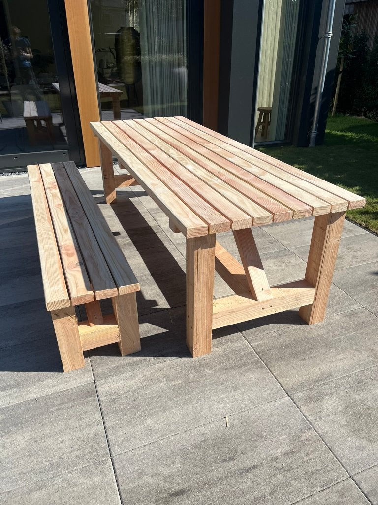 robuuste douglas tuintafels, Tuin en Terras, Ophalen of Verzenden, Nieuw, Rechthoekig, Hout