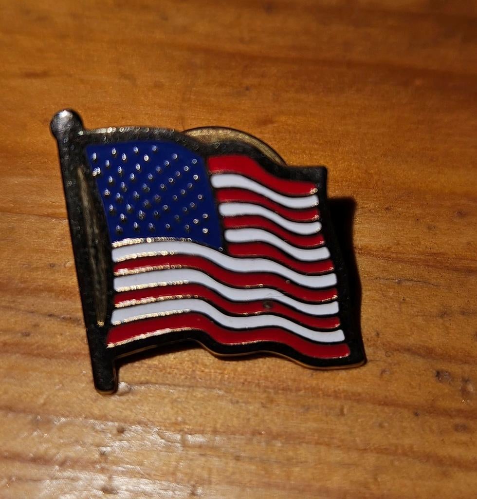 Pin USA vlag, Ophalen of Verzenden, Landmacht, Amerika, Embleem of Badge