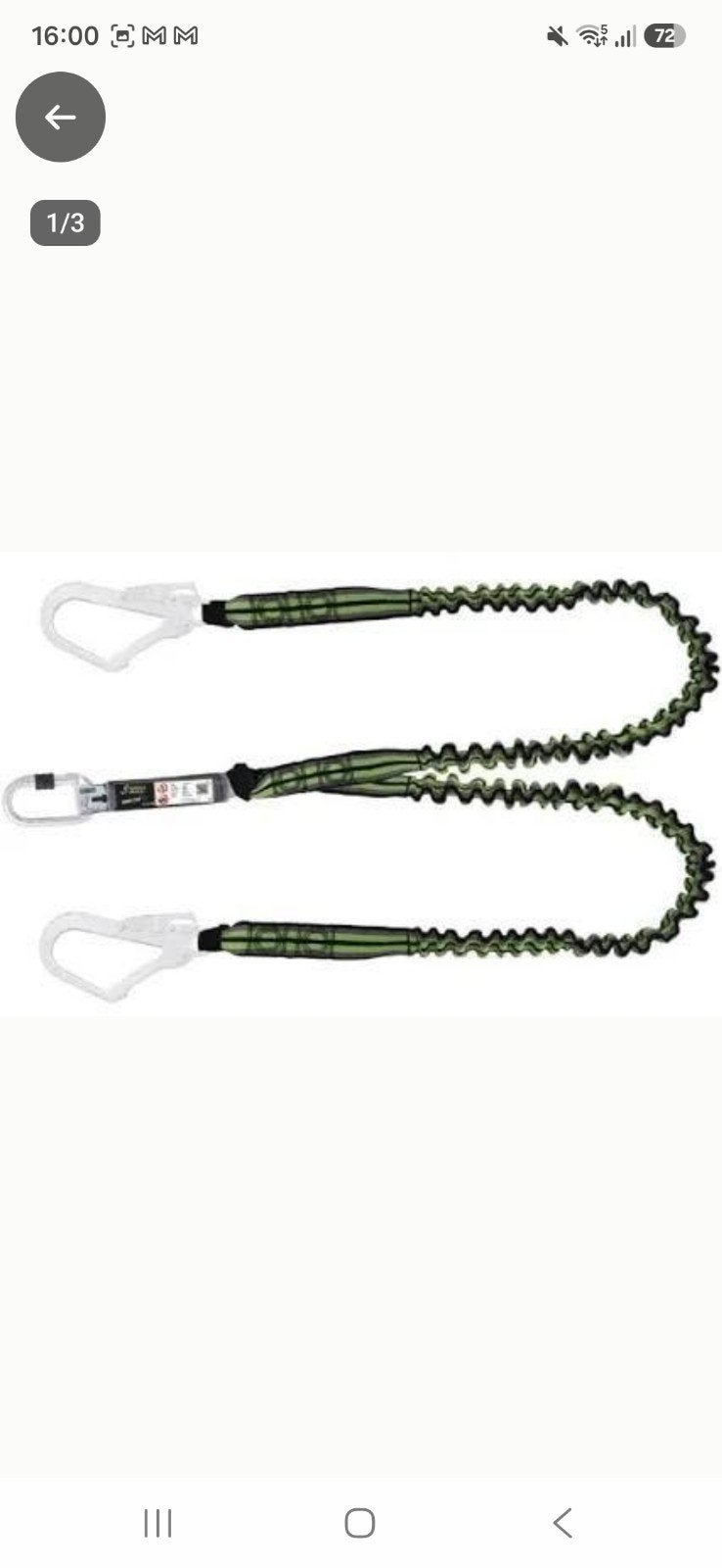 Nieuwe Kratos Safety Valbeveiliging Lanyard FA 30 800 15, Doe-het-zelf en Verbouw, Ophalen of Verzenden, Nieuw