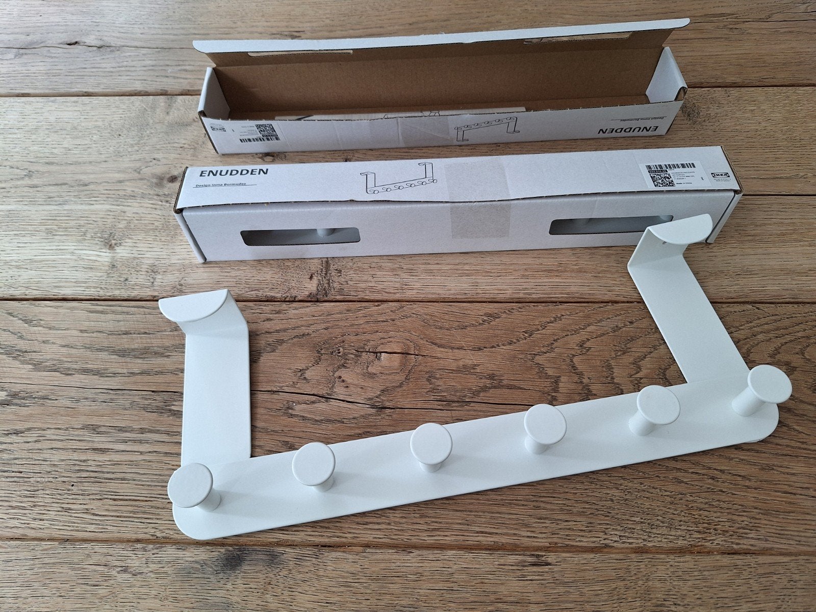 Deurhanger kapstok Enudden Ikea wit per stuk of 2, Ophalen of Verzenden, Nieuw, Metaal, Overige typen