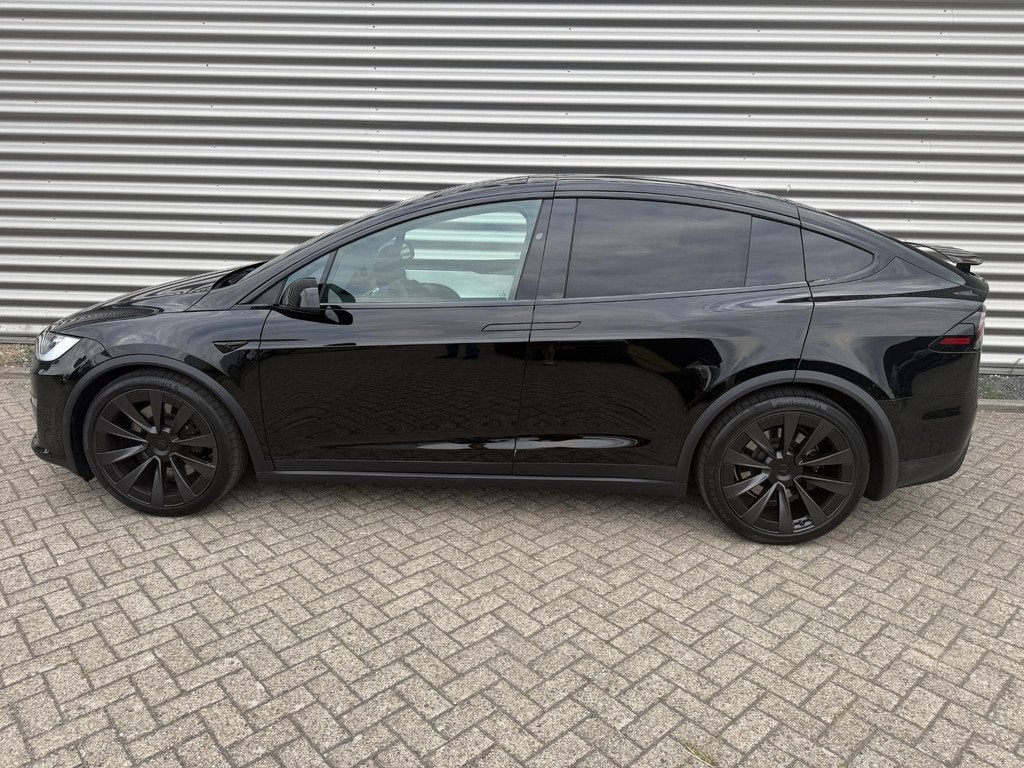 Tesla Model X Plaid AWD 6p. 100kWh 1020 PK BTW Yoke FSD Trek, Auto's, Tesla, Automaat, Gebruikt, 100 kWh, Zwart