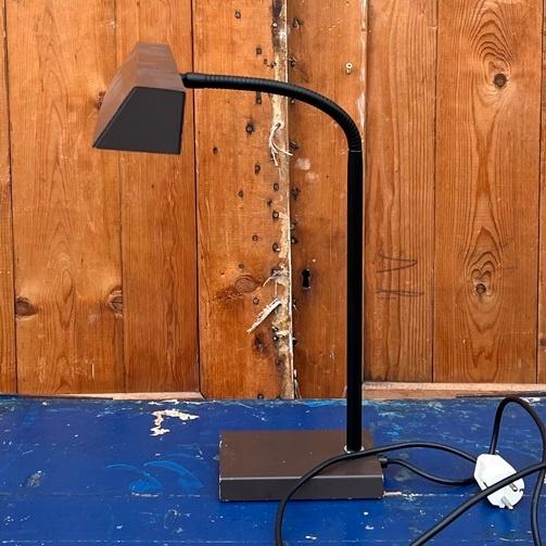 Tafel lamp metaal bureau buro vintage industrie retro indus, Ophalen of Verzenden, Gebruikt, Metaal