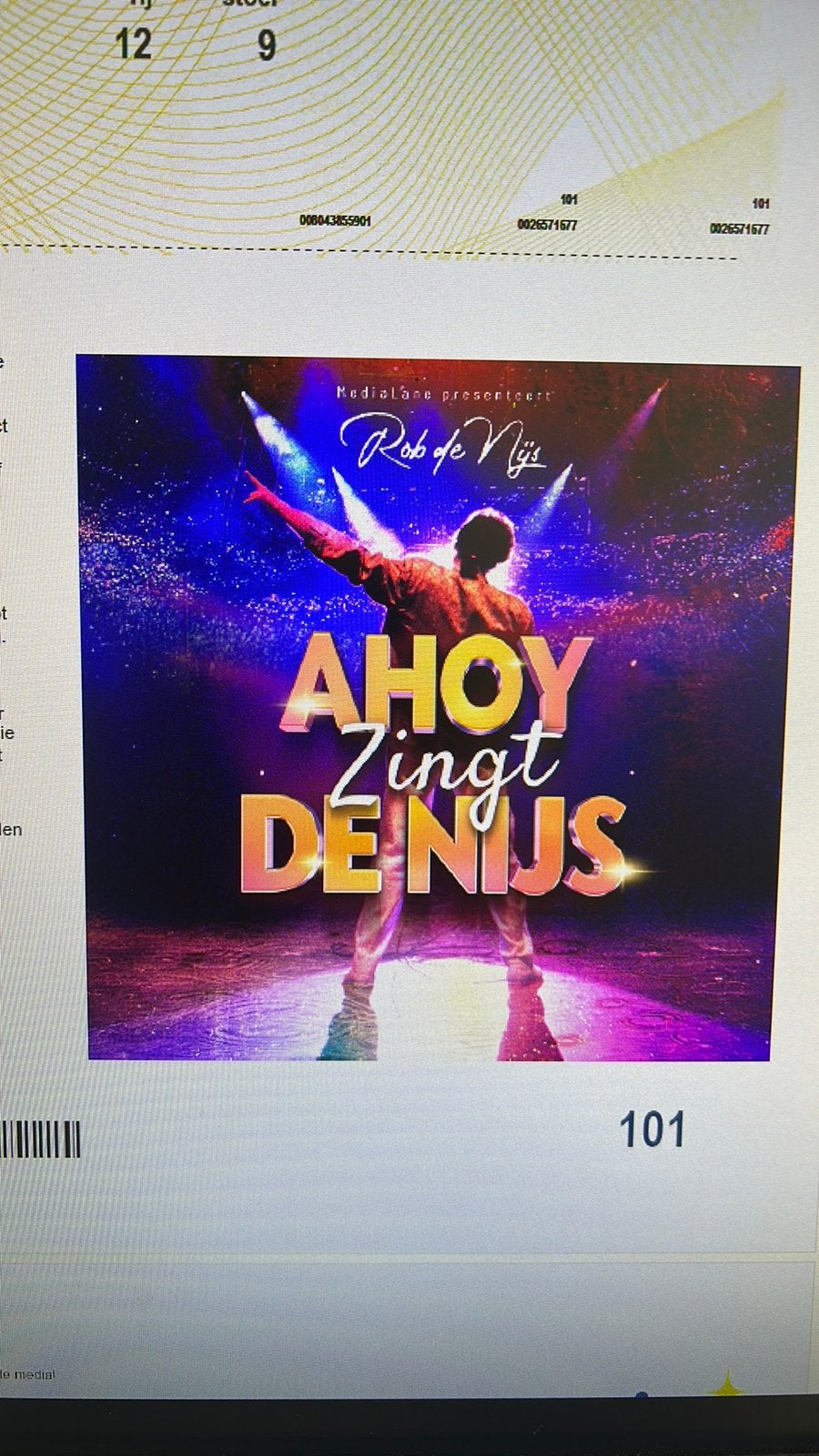 2 Tickets Ahoy Zingt De Nijs 21-06-2026 14.00 uur, Twee personen