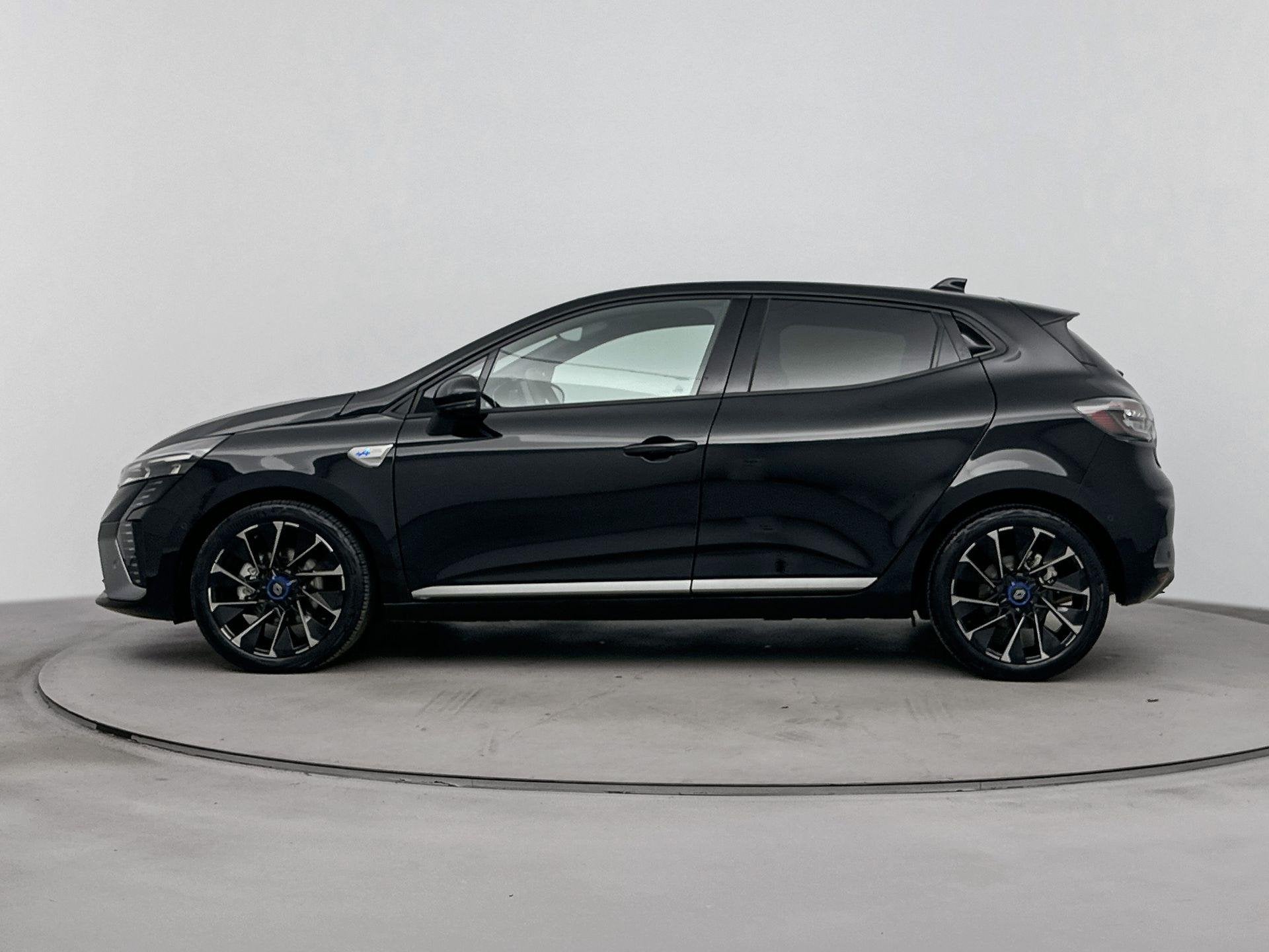 Renault Clio 1.6 E-Tech Full Hybrid Esprit Alpine 145PK | Au, Gebruikt, Euro 6, Leder en Stof, Zwart